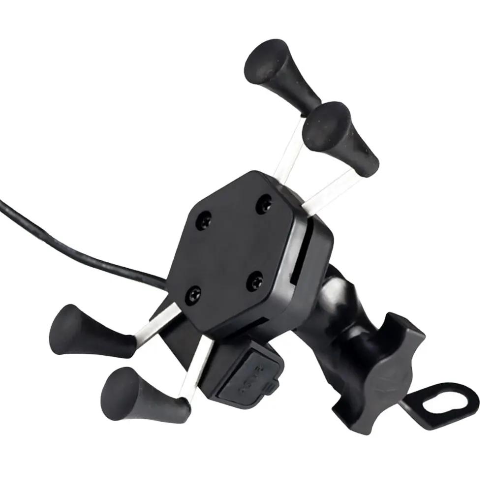 

Universal Motorcycle Phone Holder Mount USB Charging Function Bike Cycling Navigation Cellphone Bracket Stand Rack for Motorbike