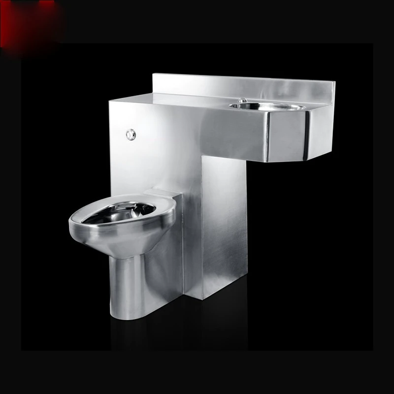 Chinese style stainless steel combination floor mounted toilet wc one piece toilets sanitary ware