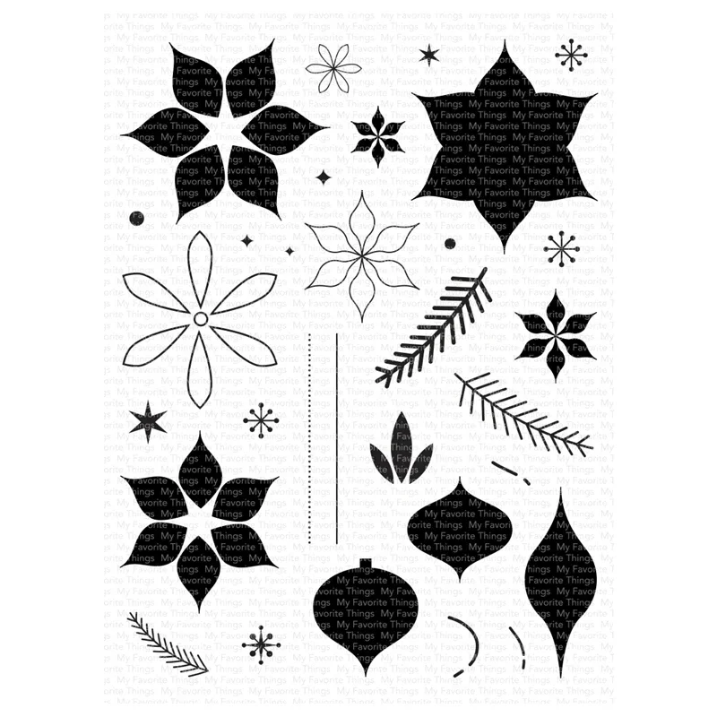 2023 New Christmas Mod & Merry Flowers Clear Stamps Cutting Dies Scrapbooking for Paper Making Frame Card