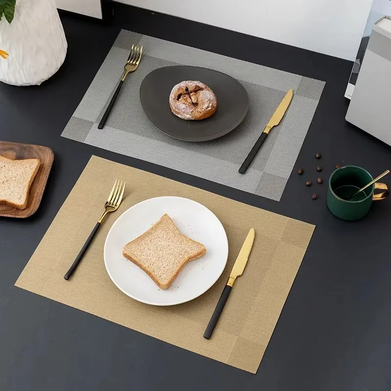 4PCS Non-Slip Washable Place Mats Dining Table Pads Heat Res