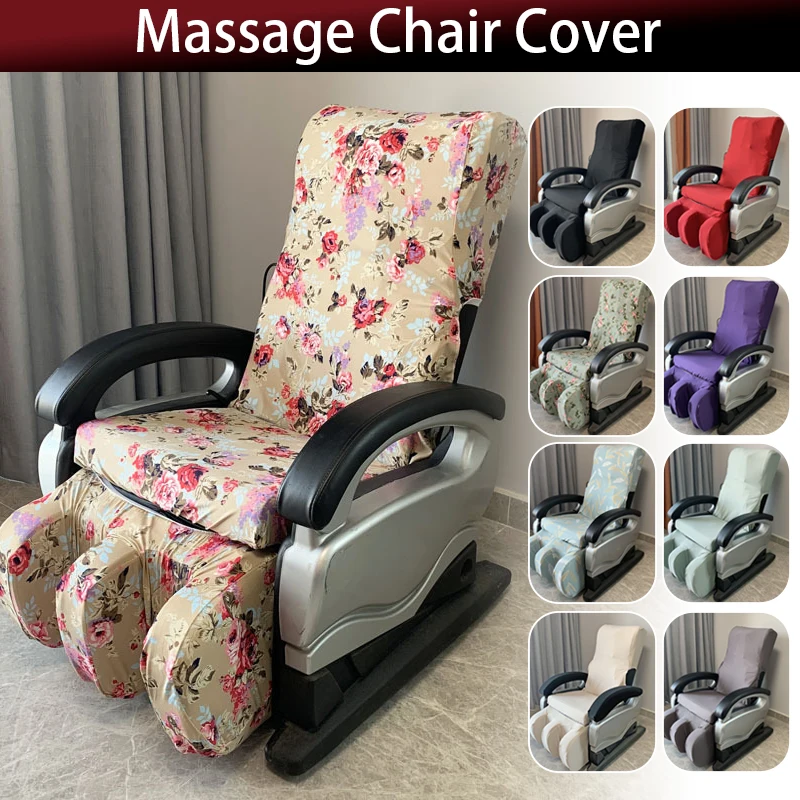 

1 Set Full Body Shiatsu Massage Chair Lower Body Protective Cover Soft Stretch Fabric Washable Reclining Chair Dust Proof Cover