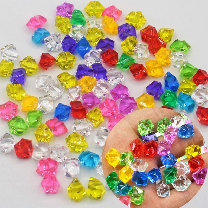 100PCS Plastic Crystal 14*11mm Acrylic Crystal Diamond Pawn Irregular Stone Party & Holiday DIY Decorations