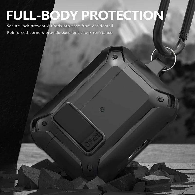 Schakelaar Lock Cover Voor AirPods Pro 2 3 1 Case Voor AirPods Pro 2 Pro 2e Gen Case Shockproof Cover Air pods Pro Airpods 3 Funda