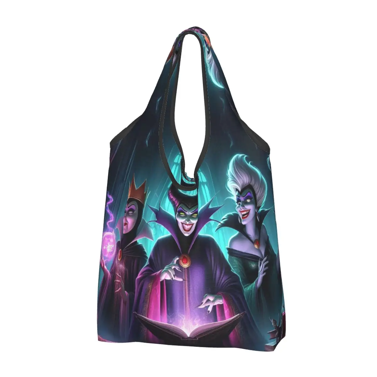 Disney Villains Challenge Portable Tote Shopping Bags Reusable Shopper Bag Grocery Handbag Shoulder Bag