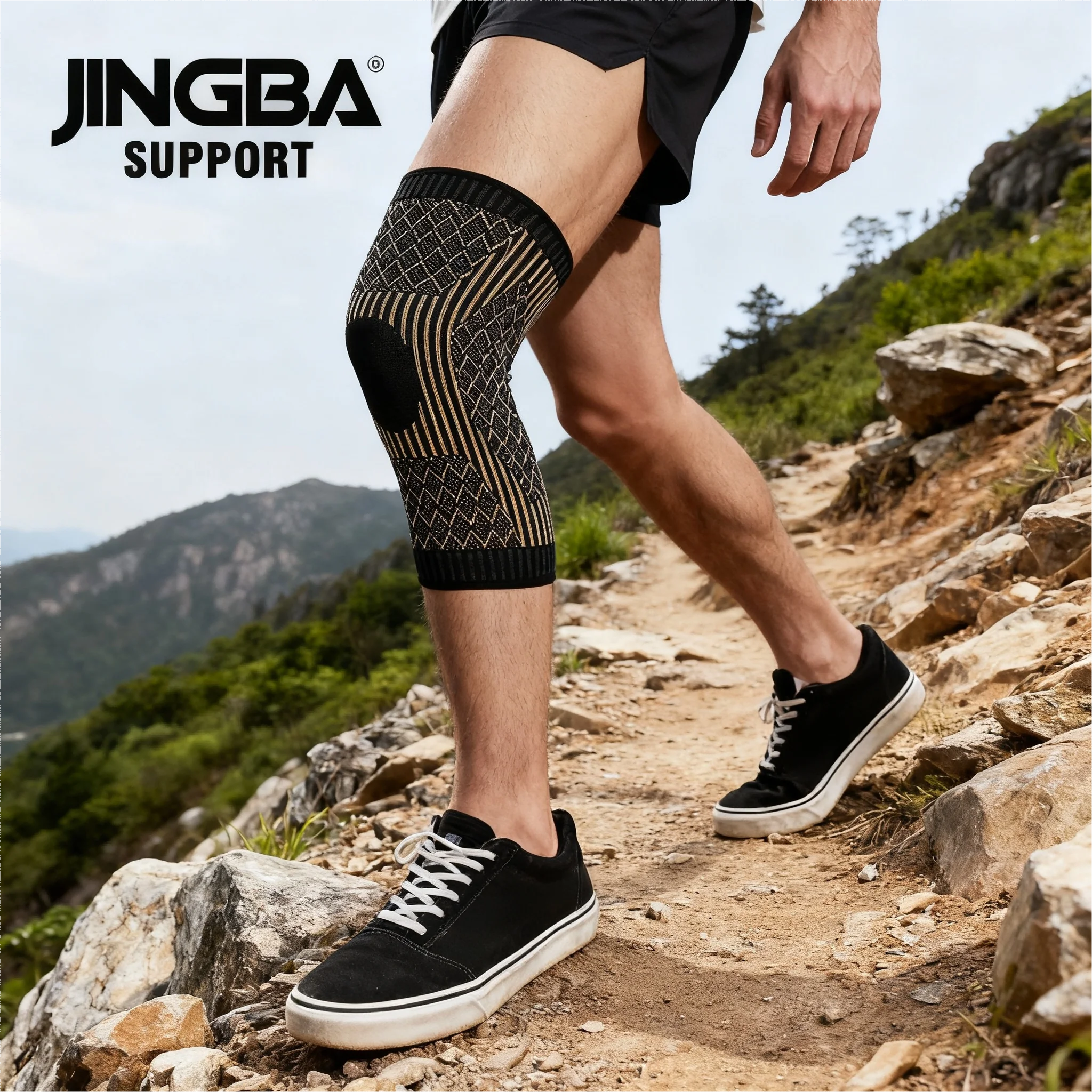 1 Piece Sports Knee Support – Breathable & Anti-Slip Design for Daily use & Workout for Women Men