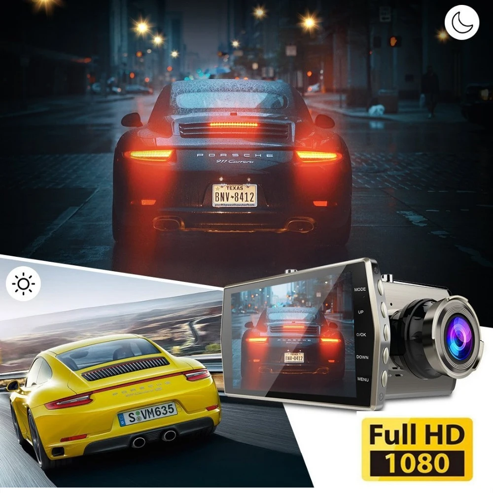 Car DVR WiFi GPS Dash Cam Rear View Reversing Camera Full HD 1080P Video Recorder Night Vision Dashcam Black Box Night Vision