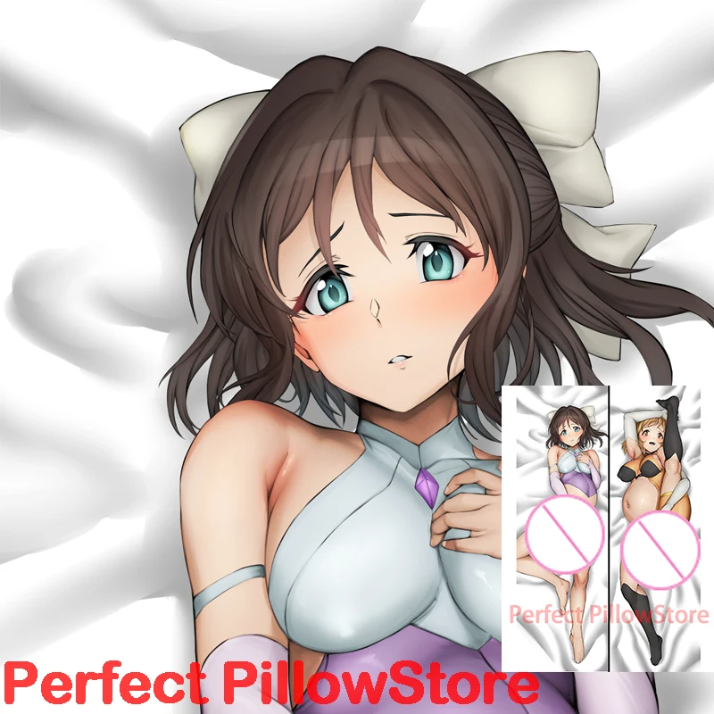 Dakimakura أنيمي ميكو كوهيناتا هيبيكي تاتشيبانا على الوجهين طباعة وسائد الجسم بالحجم الطبيعي غطاء وسادة الكبار
