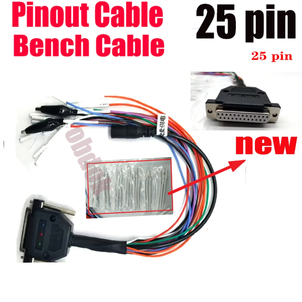 CAN-L CAN cable for J2534 Cable Bench Cable ECU Programmer for PCM-master PCM Tool EEPROM for V-CI R and W ECU BATT VCC KLINE