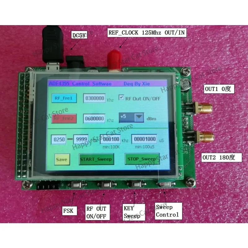 

ADF4355 Module Touch Color Screen Sweep RF Signal Source VCO Microwave Frequency Synthesizer PLL