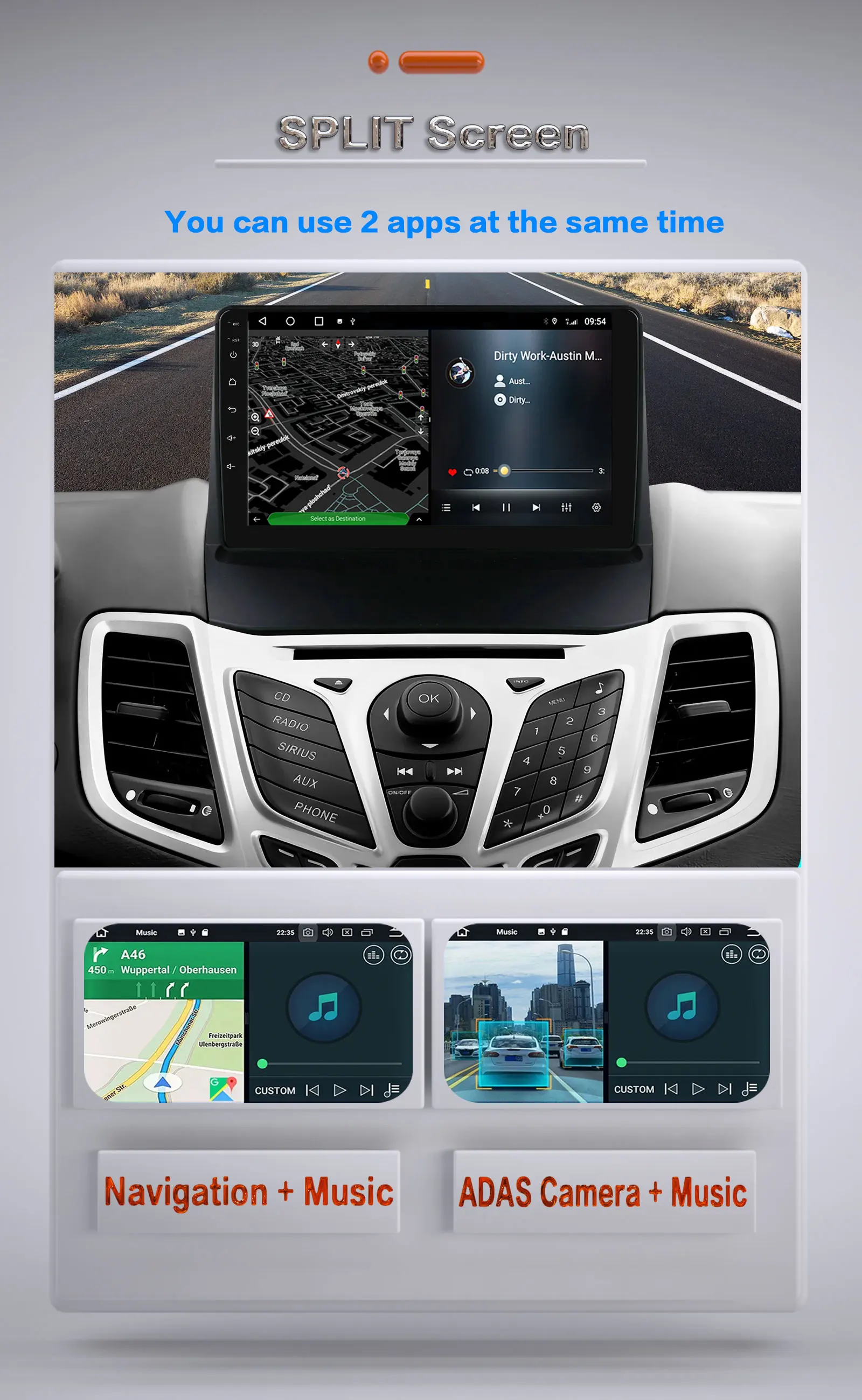 راديو السيارة أندرويد 15 لفورد Ecosport 2013-2017 الملاحة مشغل وسائط متعددة ستيريو نظام تحديد المواقع واي فاي 4G DSP Carplay أندرويد أجهزة الراديو السيارات