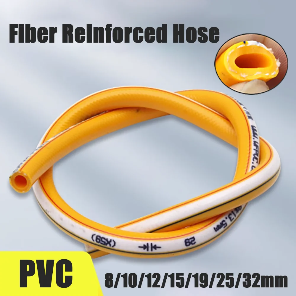 

1M PVC Fiber-Reinforced Hose High-Pressure Explosion-Proof Thickened Cold resistant Air pipe Water Pipe Clamp Hose