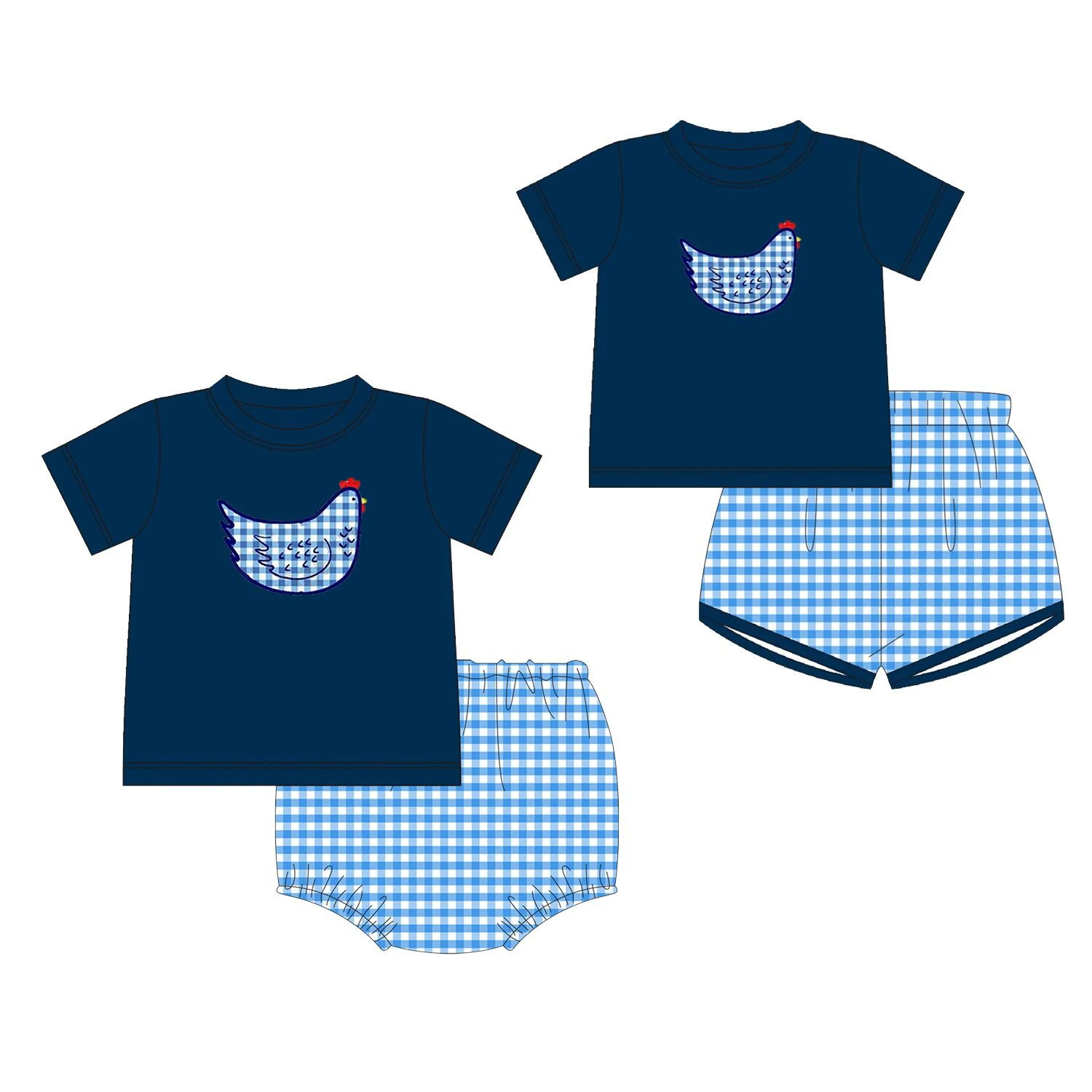 baby boy outfit boutique kids clothing baby sets short-sleeved shorts set newborn toddler clothes farm series fashion clothes