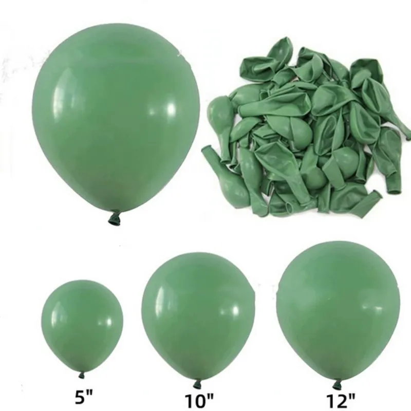 

5/10/12 inch 10Pcs Green Forest Series Latex Balloon Avocado Olive Green Dark Green Balloon Forest Party Decoration Supplies