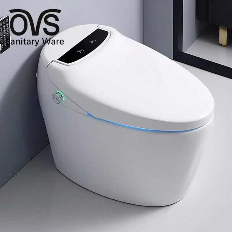 

OVS Luxury Ceramic Bathroom Wc Intelligent Toilet Bowl Foot Auto Sensor Electronic Flush Smart Toilets