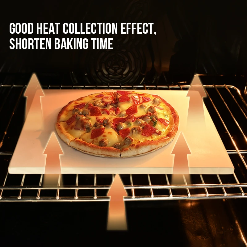 Walfos Baking slate pizza high temperature cordierite thickened round baguette baguette oven home handmade baking tools