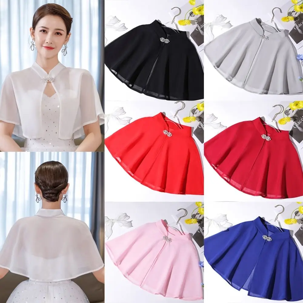 Cosplay Wedding Accessories Bridal Wrap Soft Cape Bride Cape Wedding Bridal Shawl Evening Prom Cape Chiffon Shawl