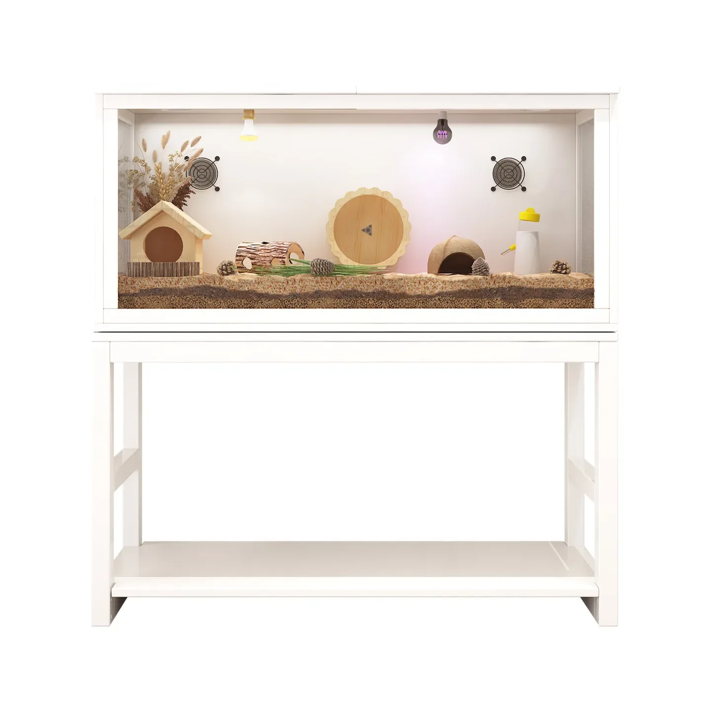 Hamster cage medieval style home anti-gnawing full transparency ornamental cage golden bear special luxury villa hide house