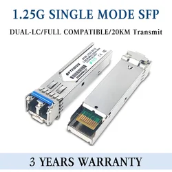 OPTFOCUS-módulo de fibra óptica 1,25G Duplex LC, 1310nm, 20km, SFP con Cisco/Mikrotik/Huawei GBIC, Envío Gratis