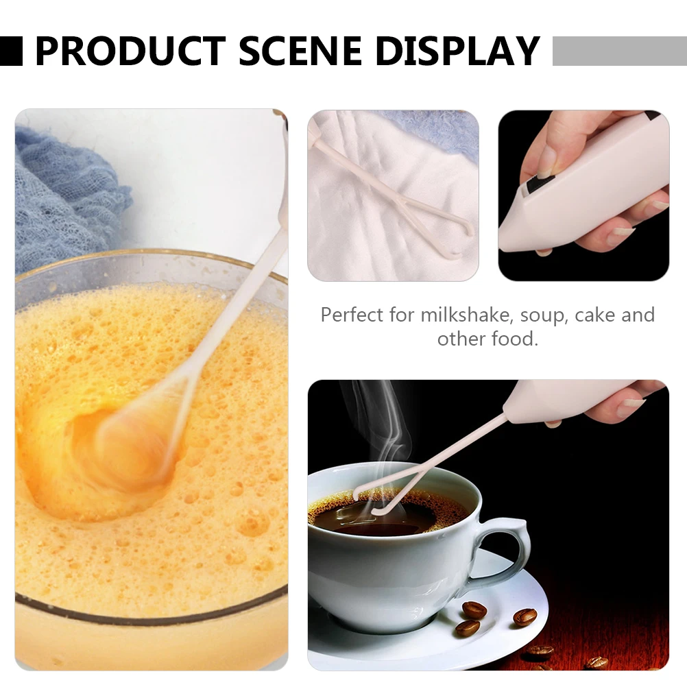 

2pcs Electric Milk Frother Handheld Coffee Stirrer Drink Mixer for Soup Cake Stainless Steel ABS Kitchen Tool