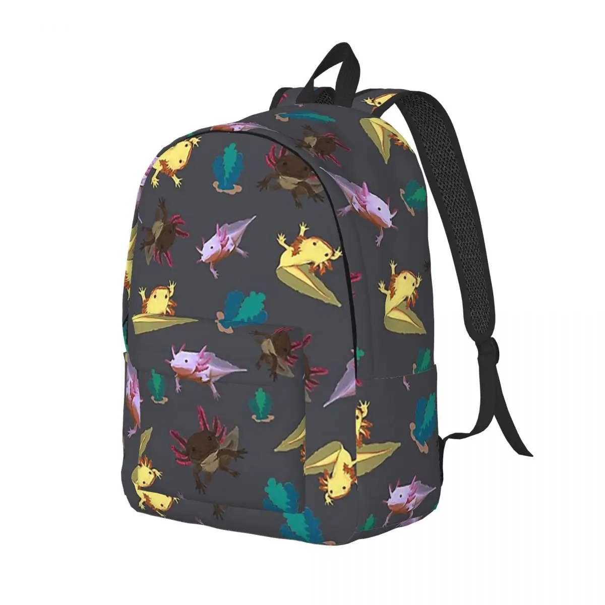 

Axolotls Pattern Backpack Daypack Large Capacity Kids BookBag School Bag Shoulder Bags for Boys Girls