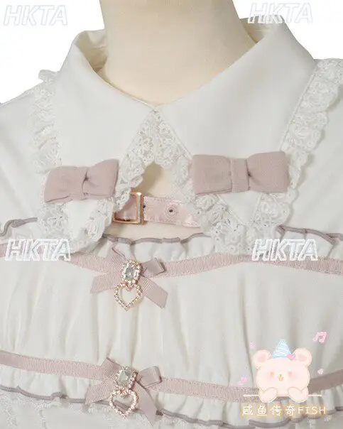 Original Liz Sweet Bows Leather Buckle Mass Production Short-sleeved Shirt 2026 New Summer Japanese Style Plaid Blouse Top Women - view 5