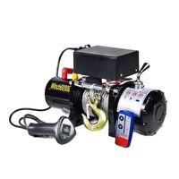 12V 24V 6000 Lbs Winch Car Electric Winch Handle/wireless Wire Rope ATV Winches for Off-road Vehicle Self-rescue Electric Hoist