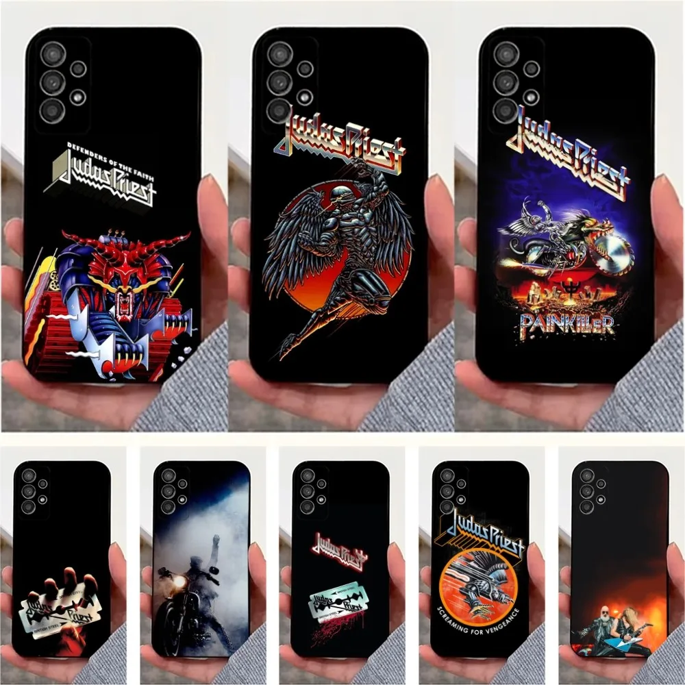 Rock Band J-Judas P-Priest Phone Case For Samsung S24,23,22,30,21,10,9,Ultra,Plus,Lite,FE,Soft Silicone,Black Cover