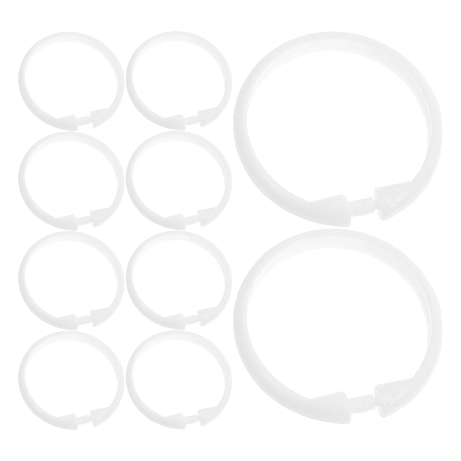 

30Pcs Heavy Duty Plastic Shower Curtain Hooks Round Thickened Rings for Bathroom Decorative Curtain Holders Sliding Shower