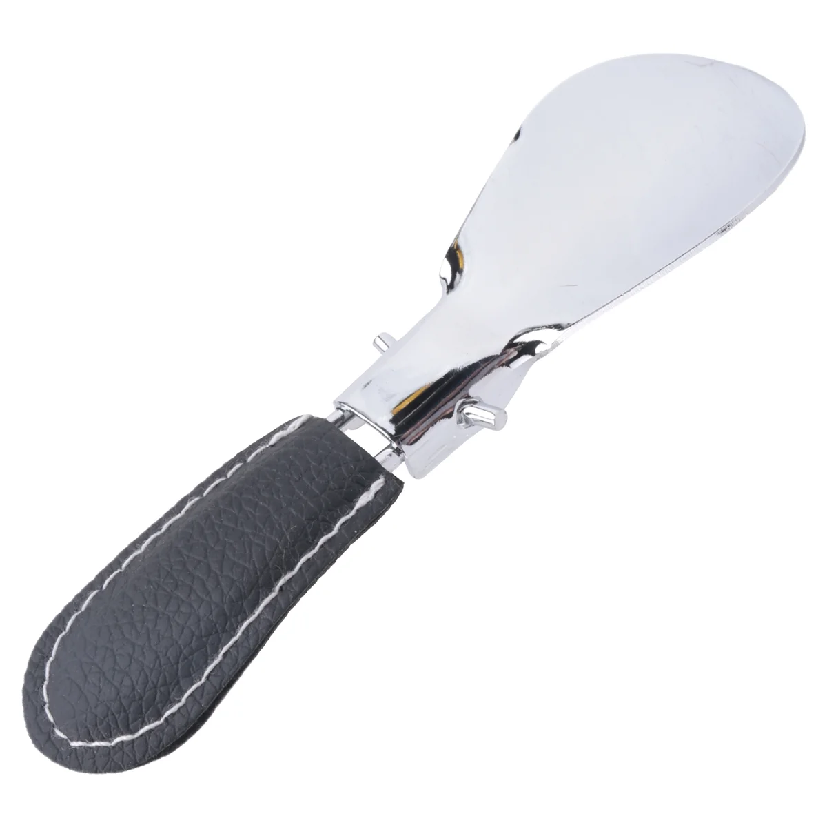ABQR 12*3.8cm Professional Foldable Stainless Steel Shoe Horn Long Shoespooner Spoon