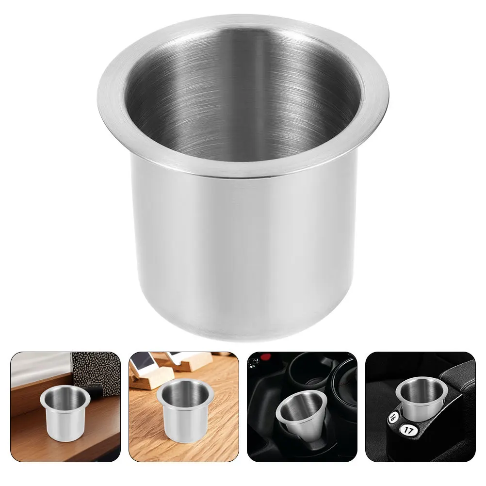 

2 pcs Car Cup Holder Stainless Steel Insert For Couch Truck Marine Universal Drink Holder For Cars Rvs Boats Furniture