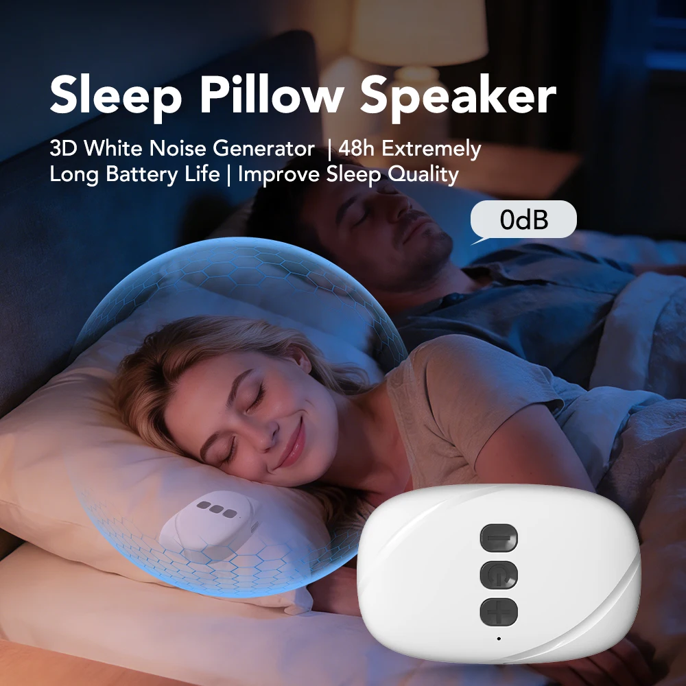 Mini Sleep Pillow Speaker Bone Conduction Sound White Noise Speaker for Sleep Portable Speaker