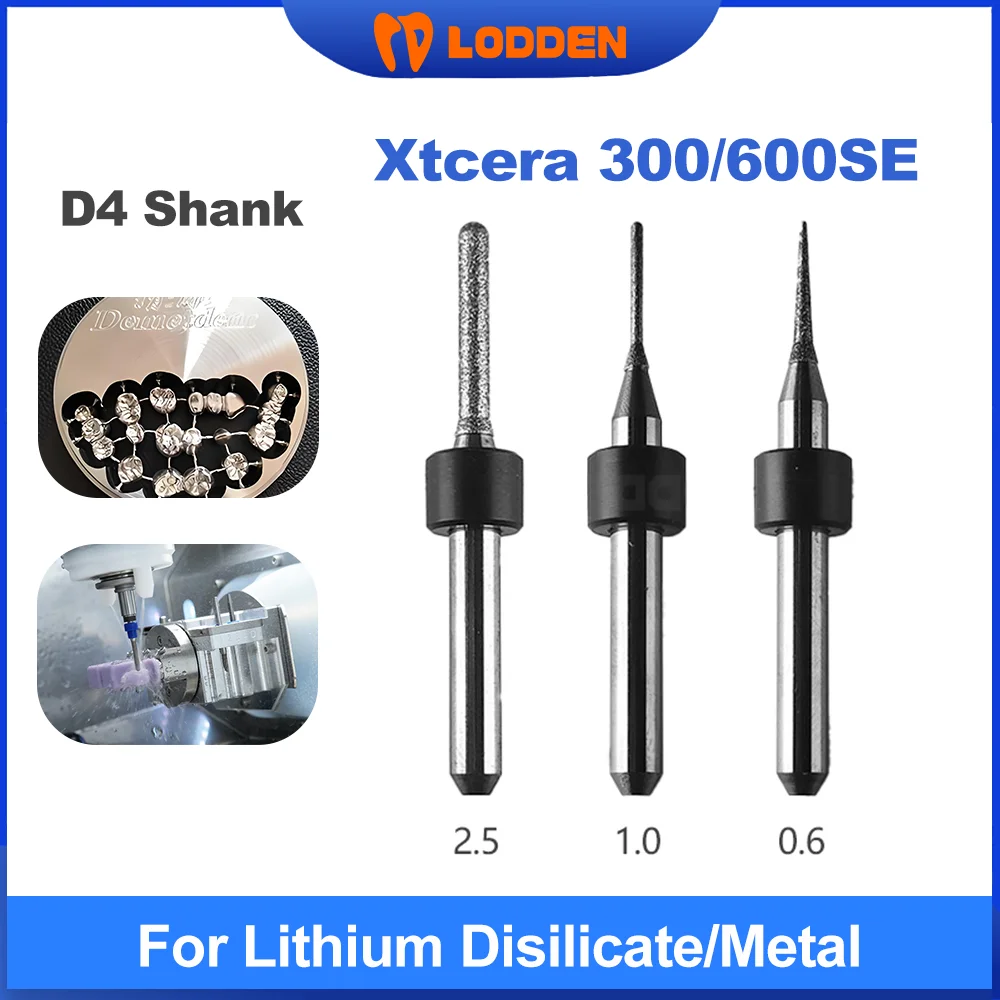 

Xtcera 300/600SE Dental Milling Burs For Cutting Zirconia/PMMA Dental Lab CAD CAM Grinding Tool