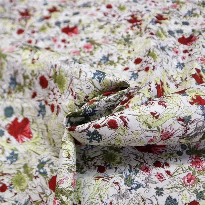 

Yarn-dyed Brocade Jacquard Fabric Spring and Summer Thin Floral Dresses Suit Jacket Clothing Brand Fashion Design Sewing Cloth