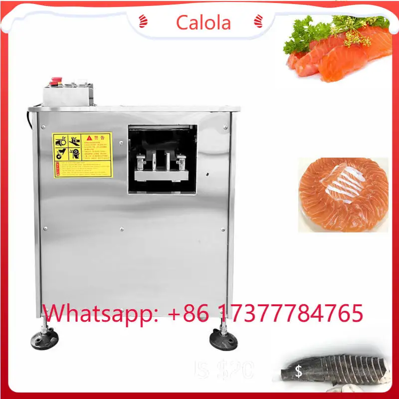 Cortadora eléctrica automática profesional, máquina cortadora de filete de salmón tilapia, inglete de pescado