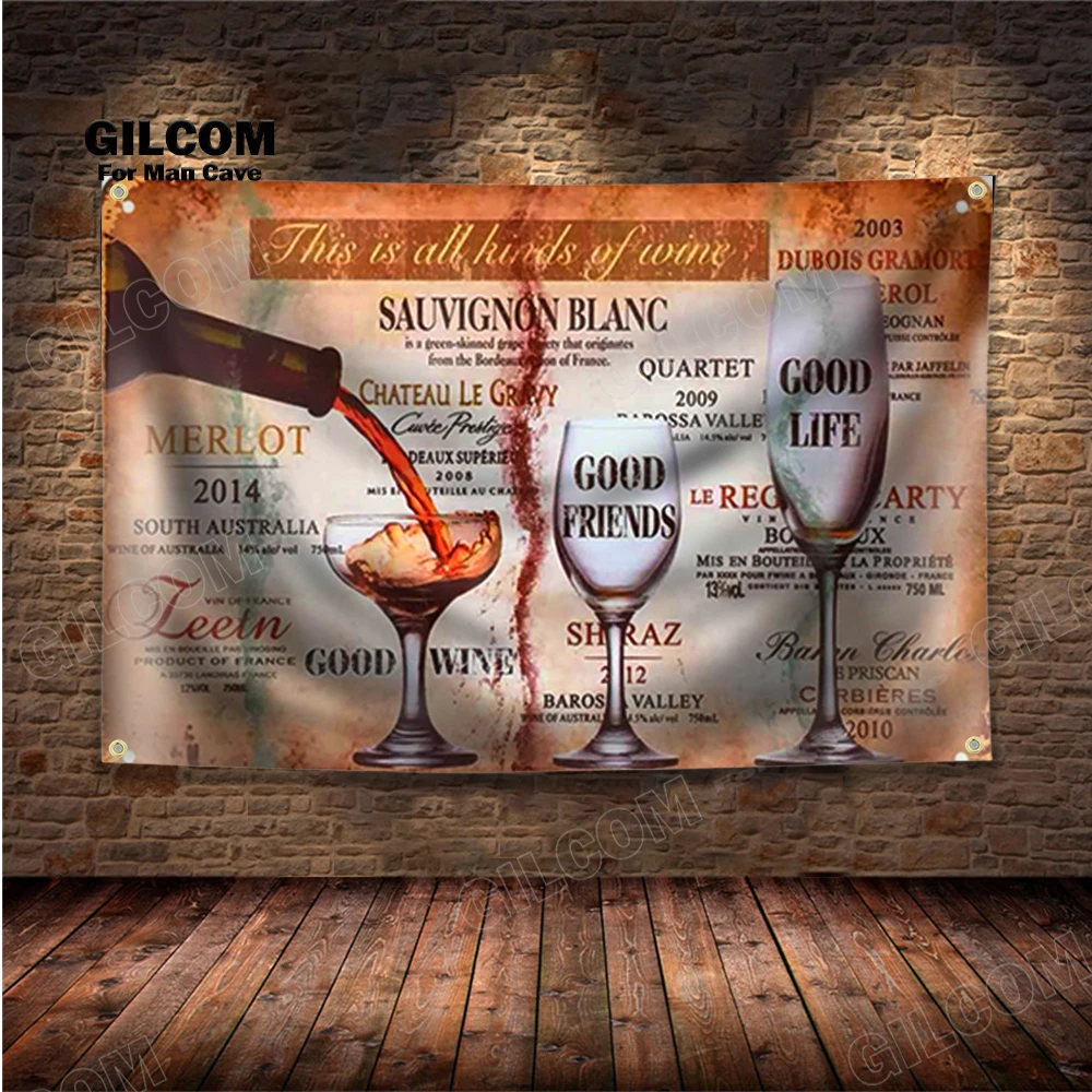 Pôster Decorativo Vintage de V - Wine Beer Pub avaliação e preço