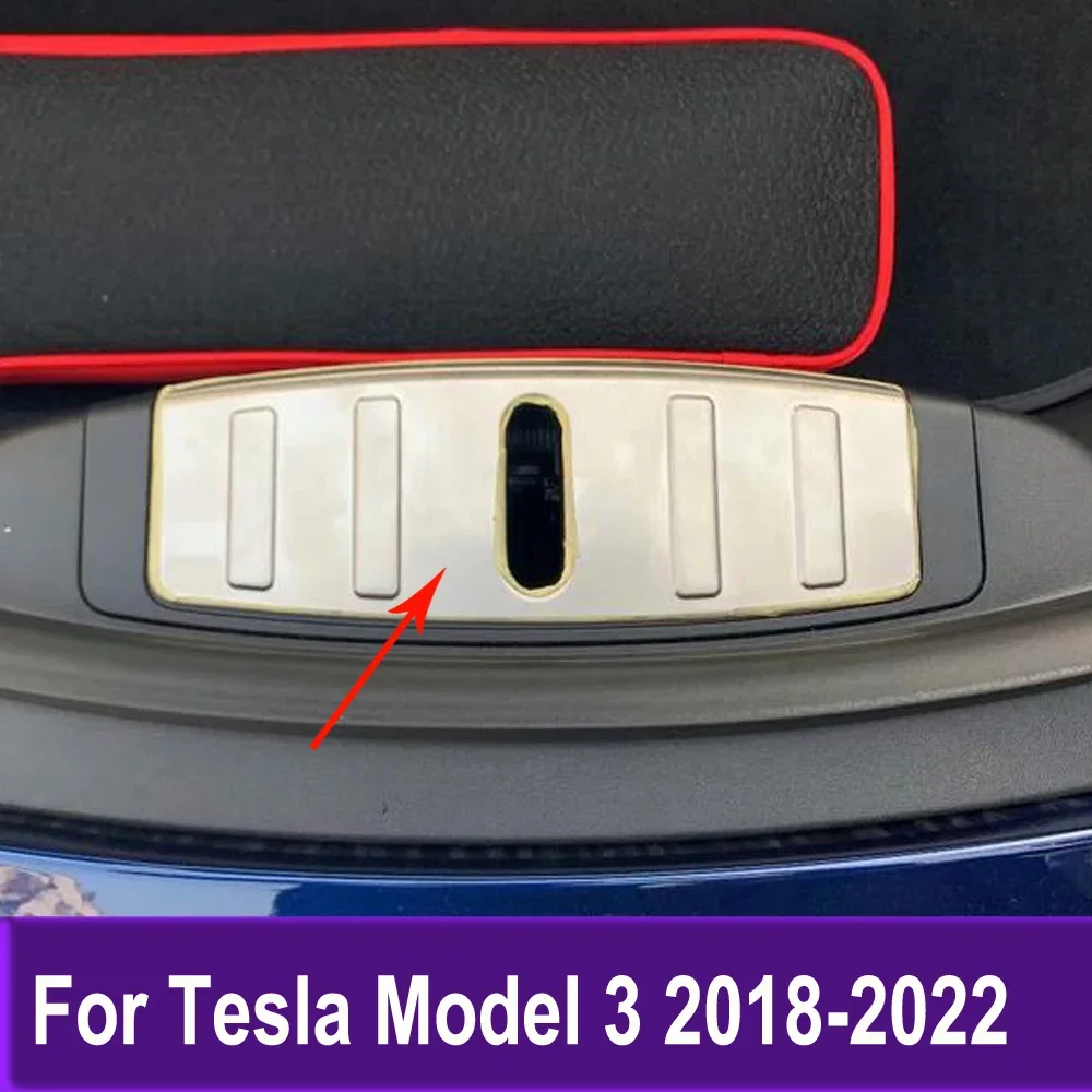 

Внутренняя пластина заднего бампера, автомобильные аксессуары для Tesla Model 3 2018 2019 2020 2021 2022, защитная накладка на порог