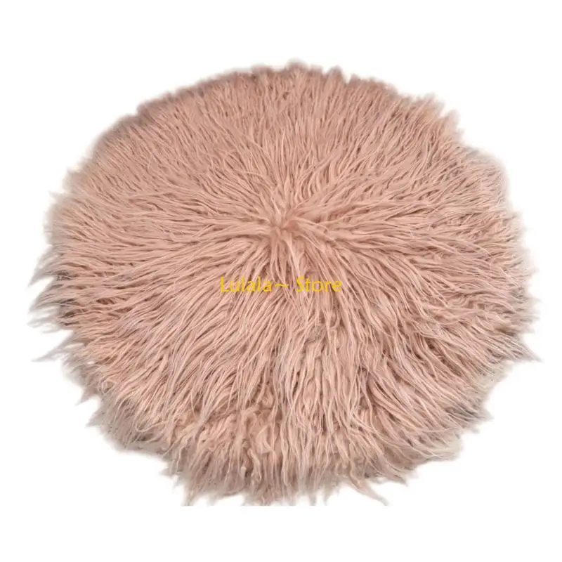 Y4QA Elegant Newborn Portrait Backdrop Blanket Round Soft Polyester Fabric For Professional Baby Photos Photography Accessory