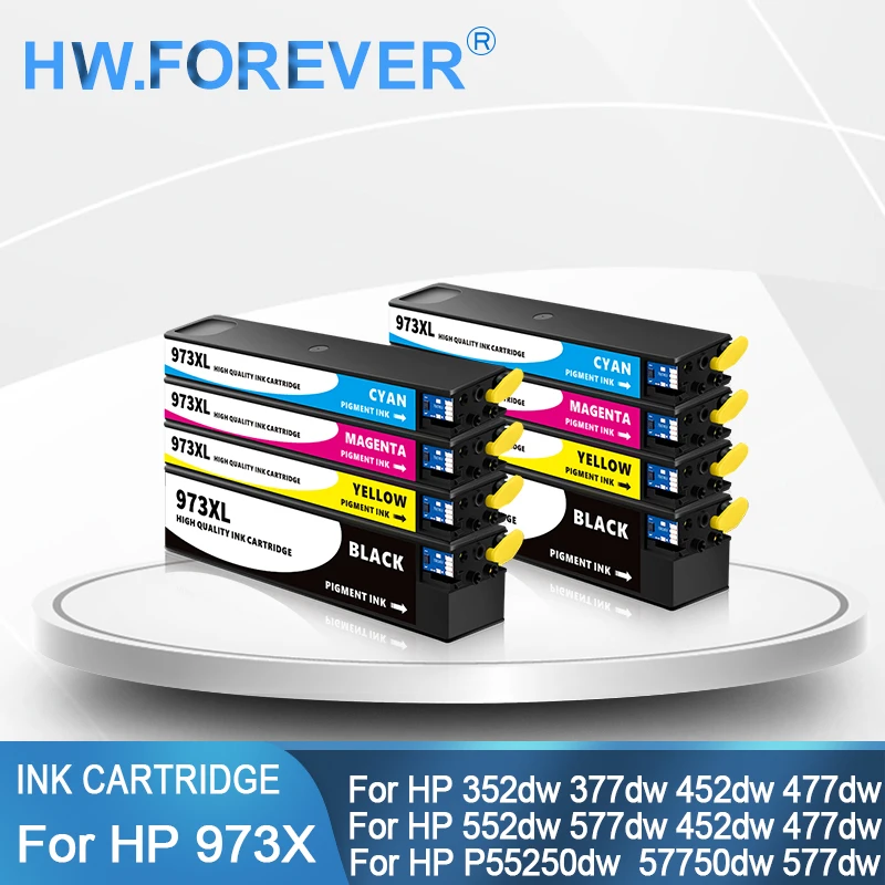 

Восстановленный картридж для HP 973XL 913A, чернила для принтера HP PageWide 352dw 377dw 452dw 452dn 477dw 552dw 577dw/z P55250dw