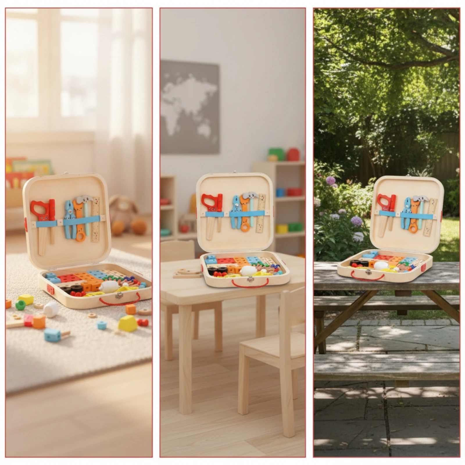 Boîte à outils en bois, jouet - Gardening Tools For Toddlers avis et prix