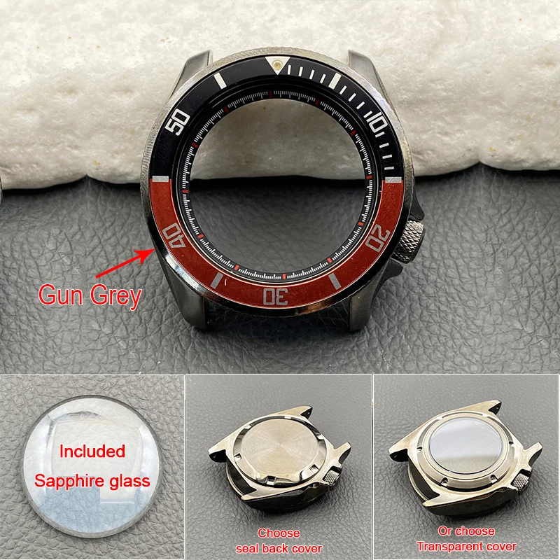 

Gun Grey Mod SKX007 SRPD Replace Case NH35 Case Crown at 3.8 Fits NH35 NH36 Japan Movement 20ATM Waterproof Men Diving Case