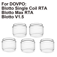 5PCS Bubble Glass Tube for DOVPO Blotto Single Coil RTA Blotto Max RTA Blotto V1.5 Glass Tank Replacement Mini Glass Cup