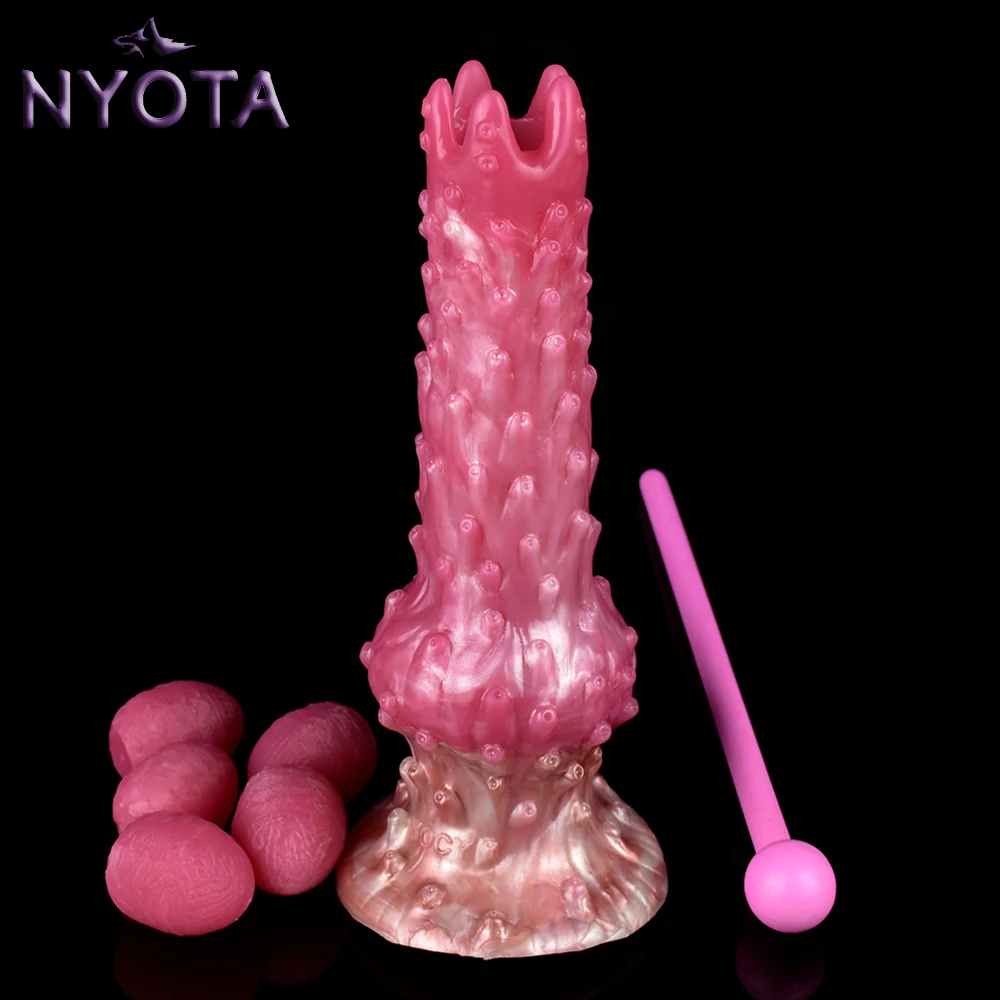 

NYOTA Ovipositor Lay Eggs Dildo Silicone Anal Plug Hand-Push Vaginal Masturbator Anus Dilator Adult Sex Toys For Couples Games