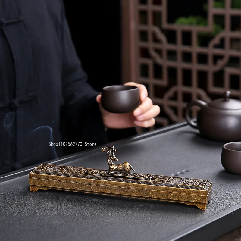 Imitation of Ancient Alloy Incense Stick Censer Home Indoor/temple Buddhist Halls/study/office/tea Room Incense Supplies Tools