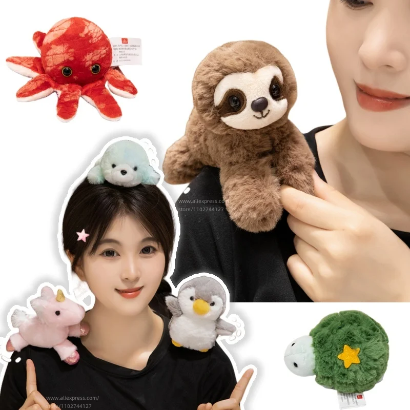 Stuffed Animals Shoulder Bag Acessórios, Vários Bonito, Rosa, Unicórnio, Tartaruga, Polvo, Pinguim, Engraçado, Escola, Party Decor