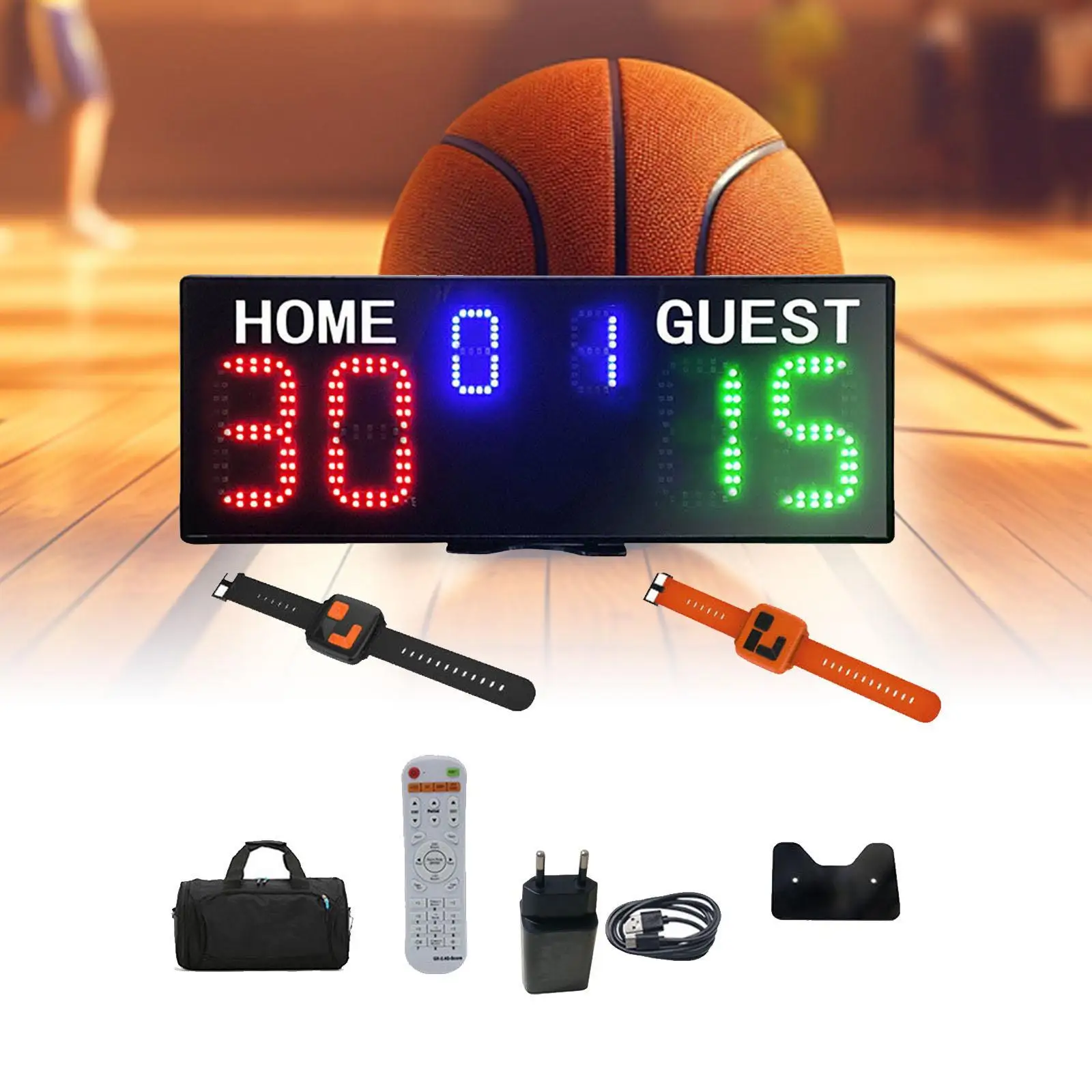 

Digital Scoreboard Home Guest Portable Basketball Scoreboard Professional with Distant Control Electronic Score Board for Soccer