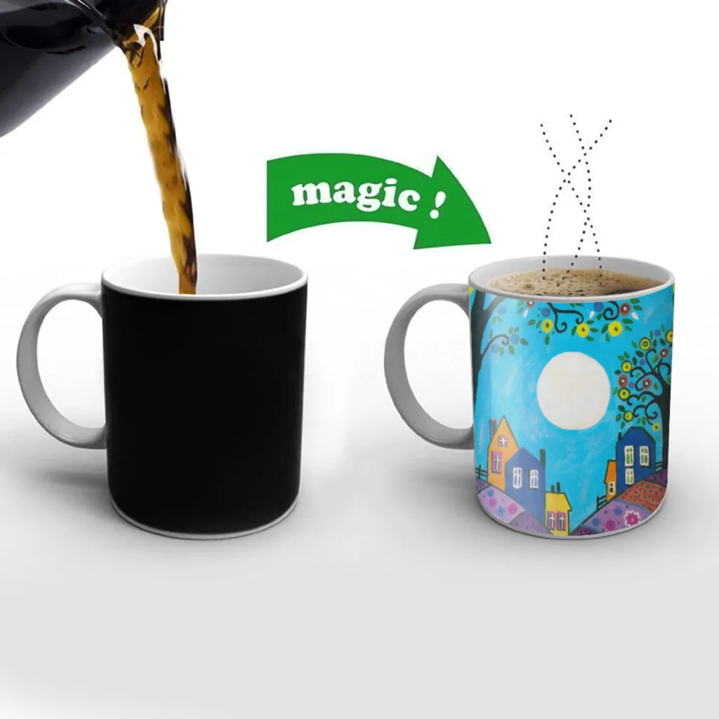 

Retro-Rural-Color-Cities-One Piece Coffee Mugs And Mug Creative Color Change Tea Cup Ceramic Milk Cups Novelty Gifts