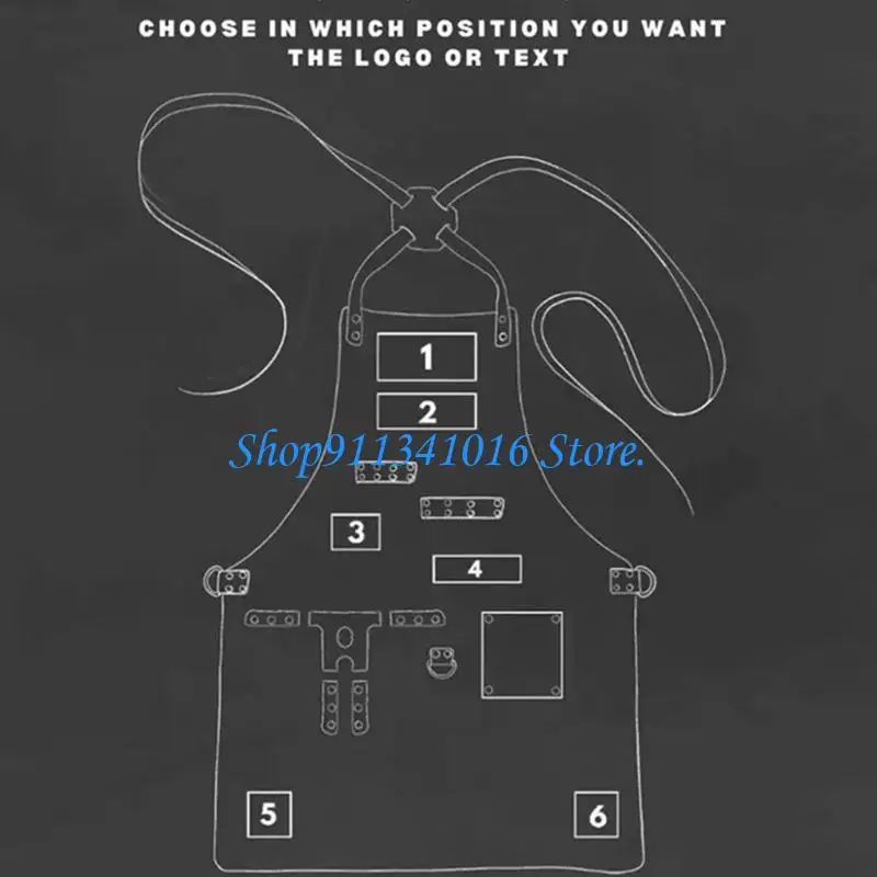 Sophisticated Leather Cooking Apron produced From Soft PU Fabric Resists