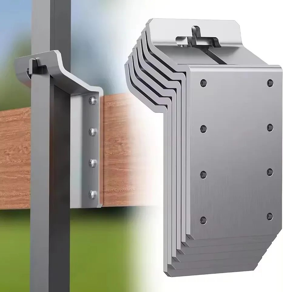 Heavy-Duty Thickened T-Post Brackets 6 Pack, Outdoor Metal Mount Hardware for Yard Fence, Sign, Mailbox & Birdhouse