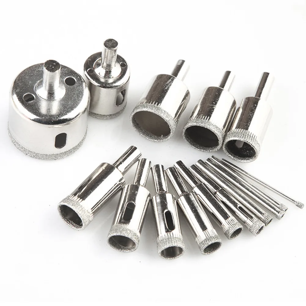 

15pcs/set Low Cutting Resistance 3 - 42mm Diamond Coatings Hole Opener for Tile / Glass / Ceramic