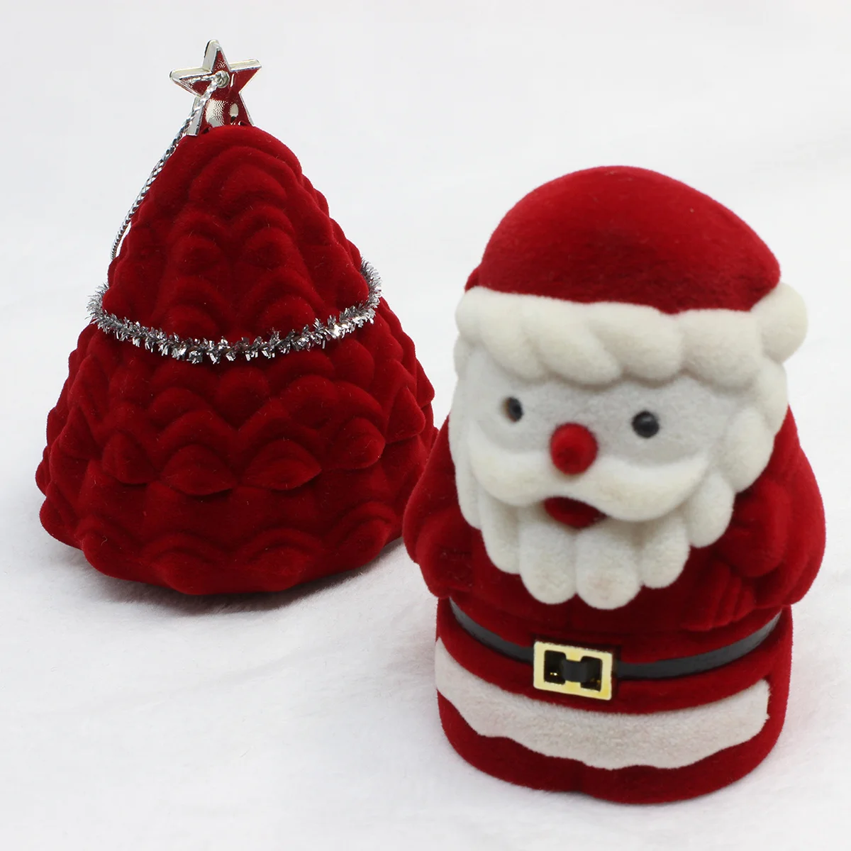 

Santa Claus Jewelry Box Durable Design Christmas Table Ornament for Rings Earrings Necklaces Jewelry Case Necklace Box